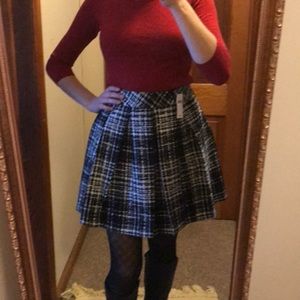 Banana Republic Plaid Pleated Skirt